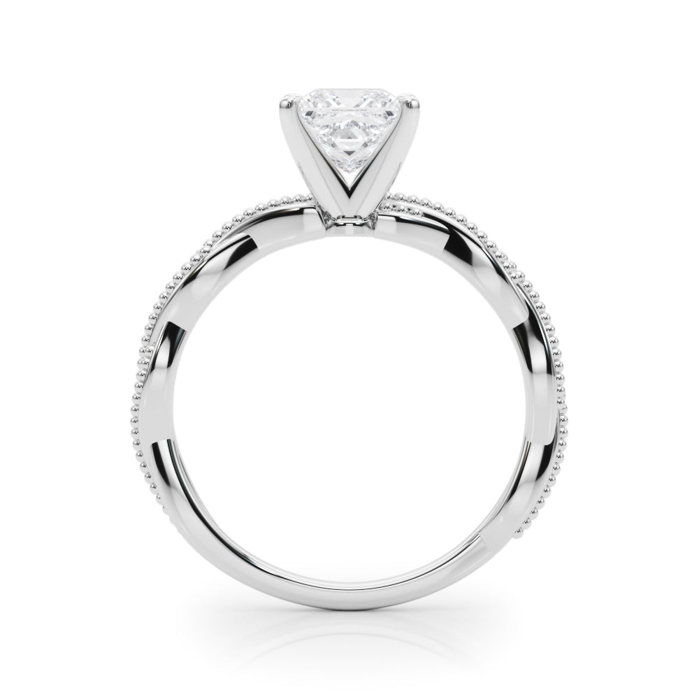 Anastasia Twisted Vine Princess Diamond Solitaire Engagement Ring-VIRABYANI